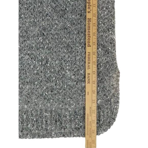 Ann Taylor Sweater Size Small (XS) Gray Marled Mohair Wool Blend Side Slits - Picture 9 of 9